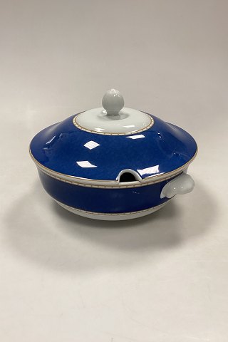 Royal Copenhagen Liselund Mørkeblå Terrin med låg No. 174/173
