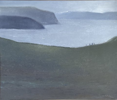 "Grålys, Tronhjem Norge" Maleriet er monteret i ny naturramme og er netop blevet renset hos konservator.