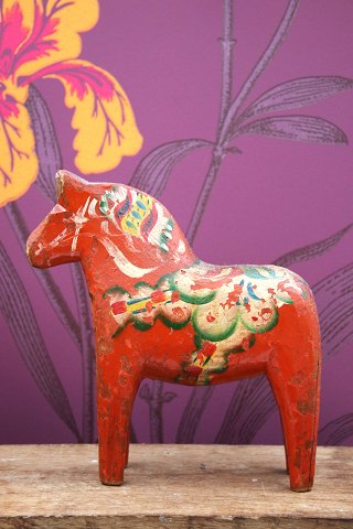Old Swedish Dalar horse with original paint and fine patina...