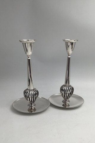 Frantz Hingelberg Sterling Sølv Lysestager