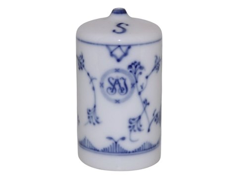 Blåmalet JernporcelænSaltbøsse med logo