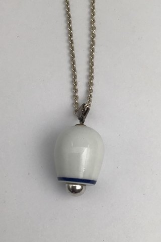 Royal Copenhagen / A. Michelsen Sterling Sølv / Porcelæn Vedhæng inkl. kæde