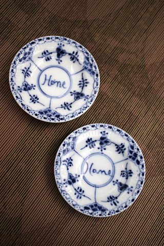 2 pieces of old Blue Fluted Half Lace small plates from Royal Copenhagen, dated and stamped 1942...