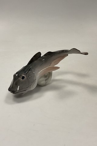 Royal Copenhagen Art Nouveau Figur i form af Torsk med åben mund No 286