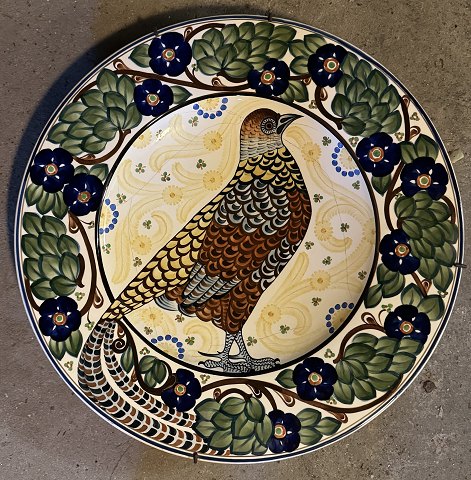 Huge tray from Aluminia with golden pheasant