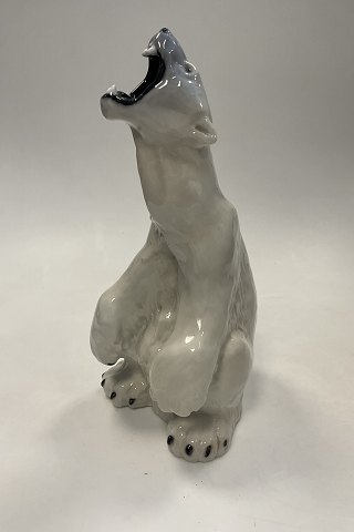 Royal Copenhagen Isbjørn Figur Unika, signeret af C.F. Liisberg Februar 1897