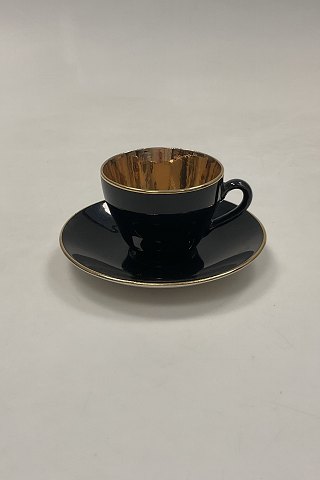 Aluminia Confetti Black Coffee Cup with Gold