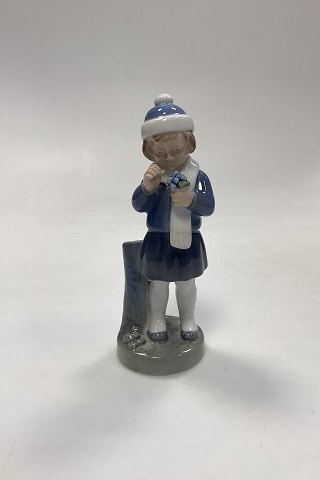 Royal Copenhagen Månedsfigur Marts - Pige med Buket No. 4525