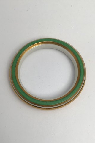 Royal Copenhagen Porcelæn Armring Grøn / Guld