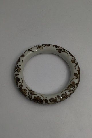 Royal Copenhagen Porcelæn Armring Blomstermotiv (Brunt)