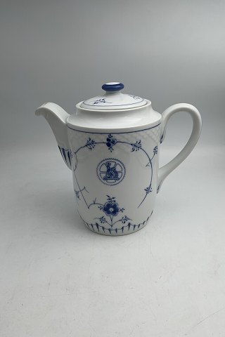 Bing og Grøndahl Blåmalet Musselmalet Hotel Kaffekande med logo No. 1053
