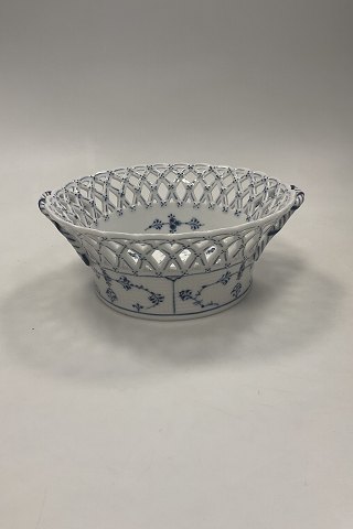 Royal Copenhagen Blue Fluted Full Lace Fruit Basket No. 1052