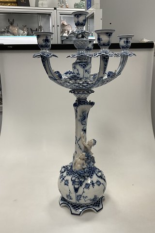 Royal Copenhagen Blue Fluted Full Lace 5 armed Candelabra No. 1006