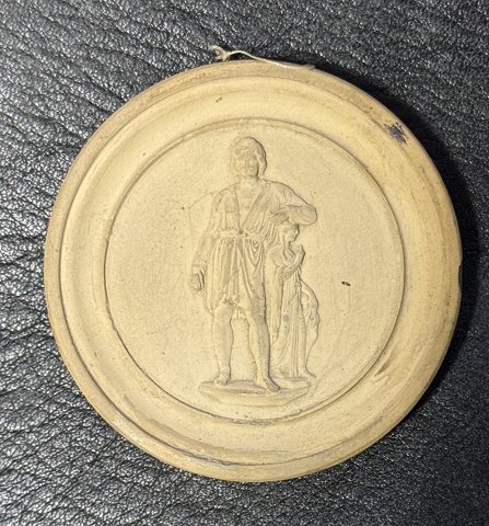BERTEL THORVALDSEN: Miniature platte i terracotta fra P. Ipsen