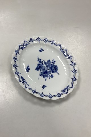 Antique Royal Copenhagen Blue Flower Curved Dish, openwork