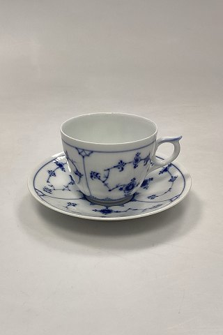 Bing and Grondahl Blue Painted / Blue Fluted Large Coffee Cup and saucer
