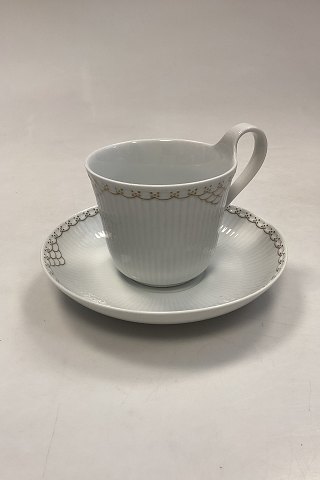 Royal Copenhagen Princess Gold Morning Cup with Saucer No. 090/091