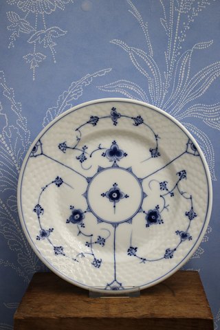 Blue fluted / blue painted lunch plate in hotel porcelain / iron porcelain from Bing & Grondahl...