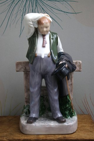 "The Thirsty Man" TUBORG MAN, Figure from Bing & Grondahl after painting by Erik Henningsen...