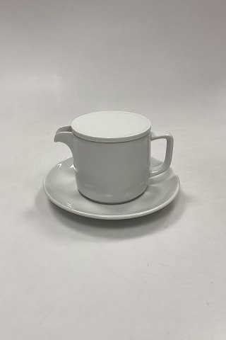 Royal Copenhagen Hvidpot Pitcher No. 6265 with Lid and Saucer No. 6238/6265