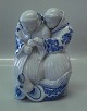 Kongelig Dansk 1605 To munke Georg Thylstrup Musselmalede 22 x 16 cm