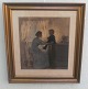 Opus 28. Peter Ilsted, (1861-1933)  Moder og Barn. Oplag, trykt i Farver, # 18 af 75 nummererede  Ekspl. 48,4 x 43,4 cm 1914 Samtidg ramme 73 x 66.5 cm