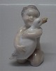 Royal Copenhagen figurine 3232 RC Girl holding duck 6.5 cm V.Waldorff 1923 Beak repaired
