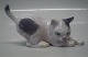 Dahl Jensen figurine1013 Kitten cat with dots (DJ)12.5 cm
