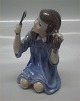 Dahl Jensen figurine1351 "Lene" Girl with mirror (Borge Jorgensen) 11 cm