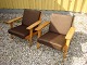 2 hvilestole i egetræ tegnet  af Hans Wegner model GE 290 5000 m2 udstilling 