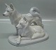 Royal Copenhagen figurine 1882 Huskies pair Designed Peter Herold 1917