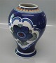 Aluminia kunstfajance 1270-394 Blå Anemone Vase 18 cm Luftmalet fond