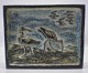 Kongelig Dansk Stentøj22122 Kgl. Relief, Kjøver (Vadefugle), 23 x 28,5 cm Knud Kyhn, maj 1964