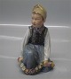 Royal Copenhagen figurine 12414 Boy with flower garland from Amager 6"