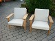 Hvilestole Hans Wegner GE 290 i lys egetrælavet på Getama møbelfabrik  i super stand 5000 m2 udstilling