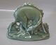 Royal Copenhagen Celadon Art Pottery2051 RC Deer on Green base Signed HHH - Hans Henrik Hansen 1919 13 x 17 cm