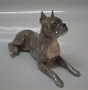 Royal Copenhagen figurine 3635 RC Boxer dog lying, brindle  HC 15 x 9.5 cm