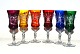 Belgian crystal glass in different colorsSOLD