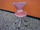 Kontorstol model 3107 Arne Jacobsen i cognac farvet skind perfekt stand 5000 m2 udstilling
