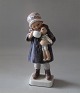 Dahl Jensen figurine1106 Girl with Doll (DJ) 17.5 cm