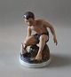 Dahl Jensen figurine1245 Boy with sail boat (LJ) 14.5 cm