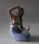 Dahl Jensen figurine1268 Hawaiian girl with bird (DJ) 16.5 cm