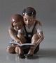 Dahl Jensen figurine1327 Children with picture book (DJ) 12 cm