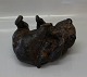 Aluminia Figurine3825 Bear, laying with cub 13 x 23 cm