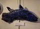 Royal Copenhagen Aluminia Jeanne Grut - The Blue Fish 3312 "The blue fish" 110 cm, curved form Jeanne Grut 1963 (1060312)