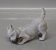 3476 Kgl. Terrier med sutsko Ada Bonfils 10 cm Porcelænsfigur
