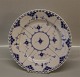 Blue Fluted Full LaceLuncheon Plate 22.5 cm 1091