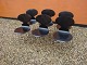 6 sorte myrestole tegnet af Arne jacobsen model 3100 med 3 ben i fin stand 5000 m2 udstilling