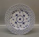 Royal Copenhagen Musselmalet Helblonde1098-1 Tallerken med flettet kant 26 cm