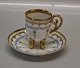 B&G PorcelainAntique Cup decorated in Blue and gold 7.5 cm